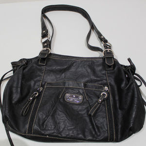 Rosetti Black Womens handbag scrunch sides